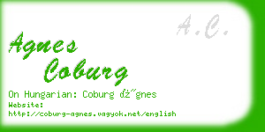 agnes coburg business card